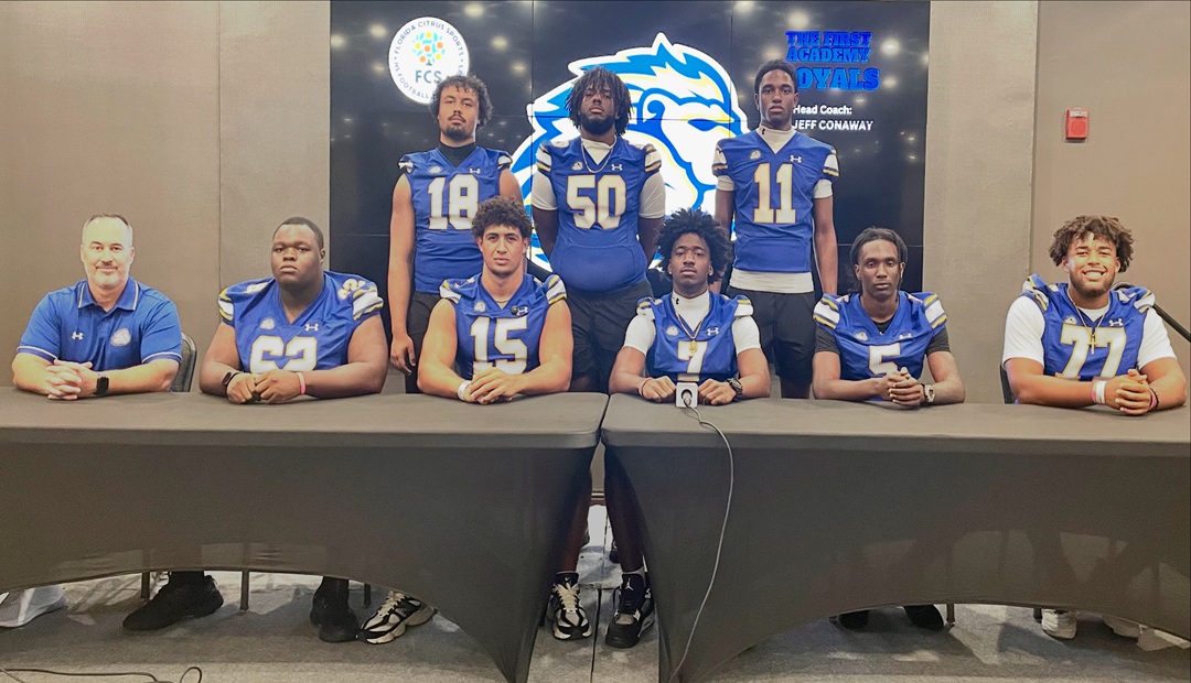 PrepRedzoneFL's tweet card. With over 100 high schools attending the Central Florida Media Days last week, there was no getting around the fact that Orlando’s The First Academy was the “rock star” everyone came to see. Loaded...