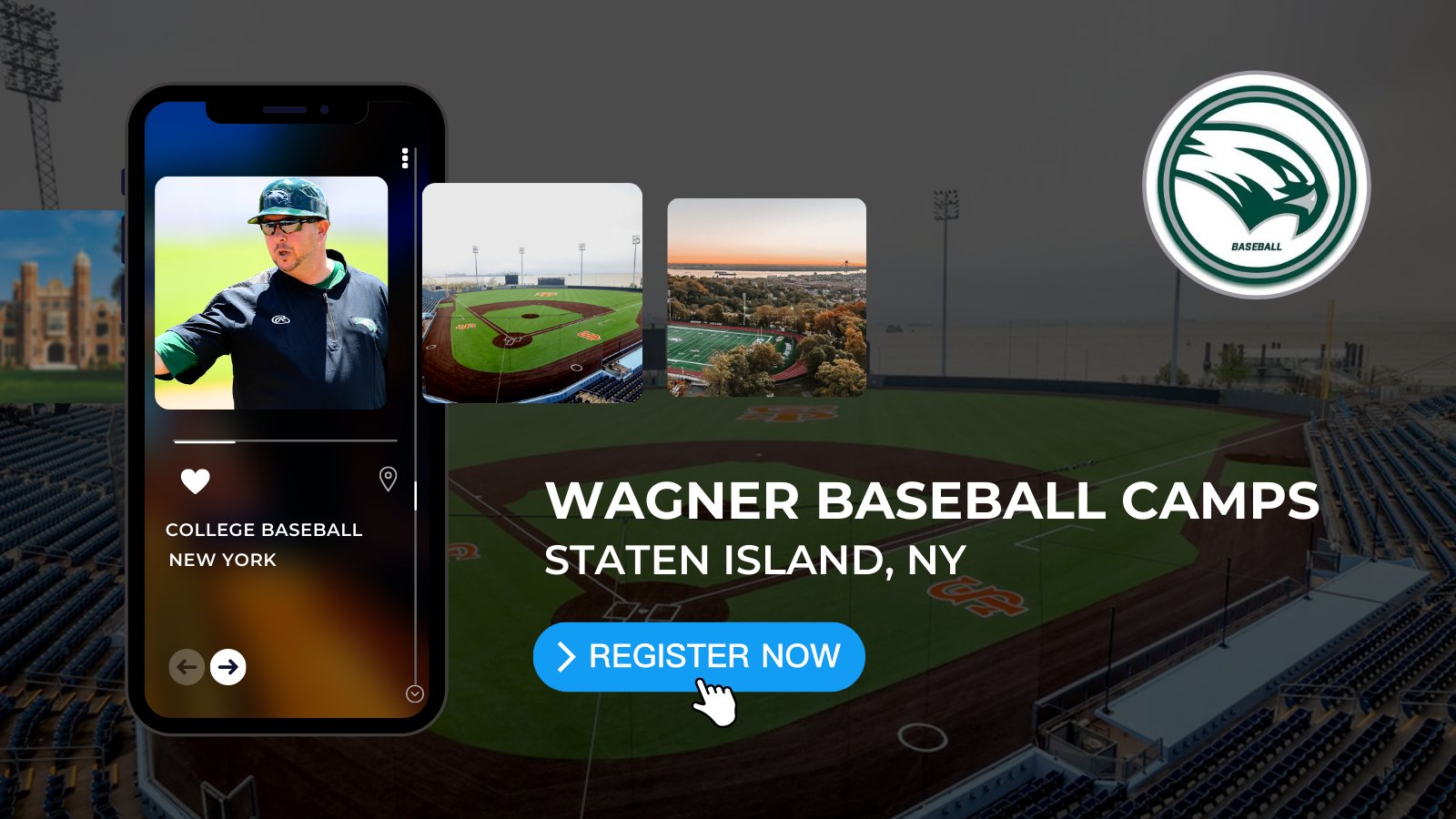 JkroegerJt's tweet card. Seahawk Baseball Camps at Wagner College are dedicated to providing a baseball camp that is both instructional and information along with creating a great atmosphere to learn! The coaching staff ...