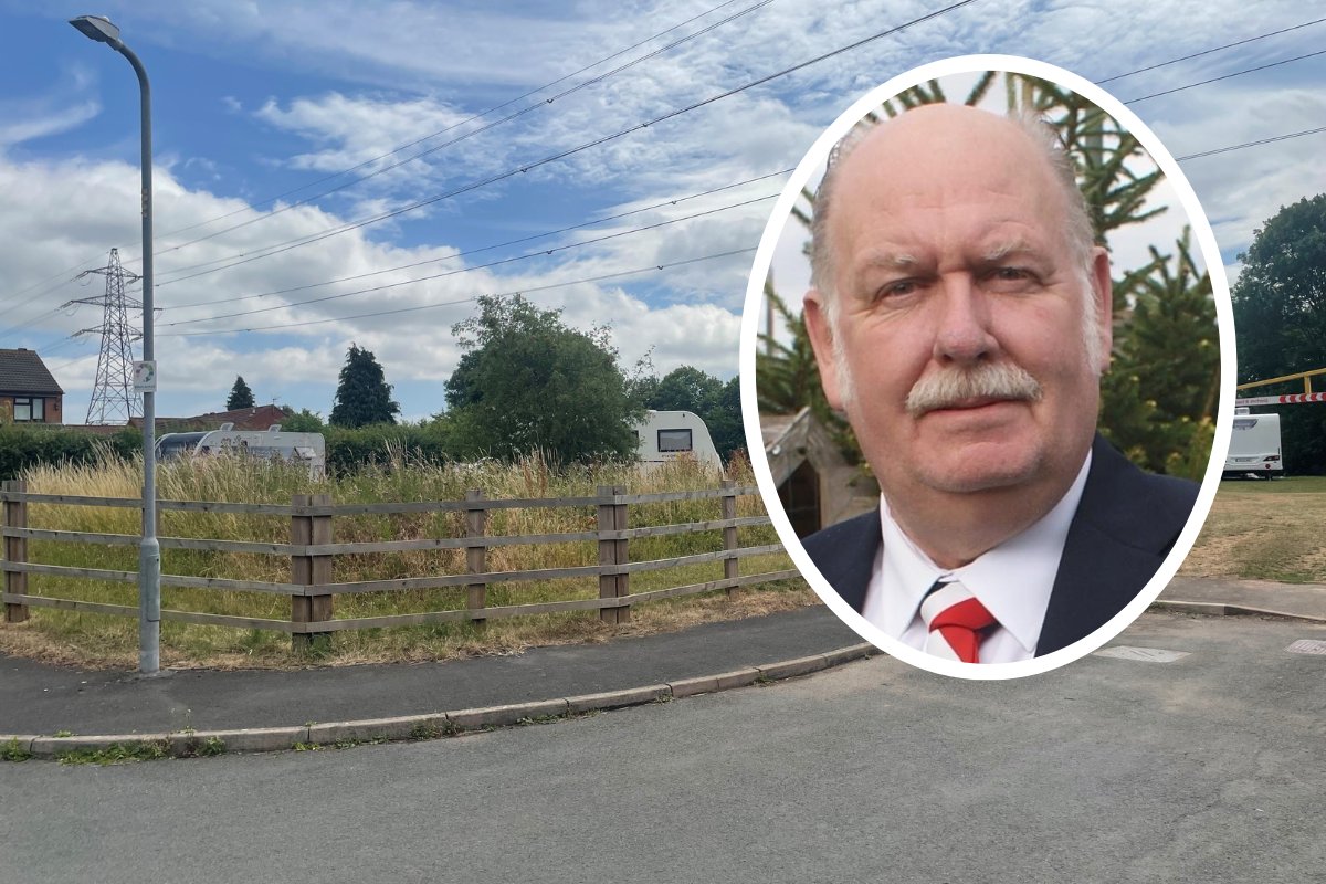JamesConnell8's tweet card. Cllr David Harrison praised villagers for their united response in keeping travellers off parks and playing fields in Kempsey
