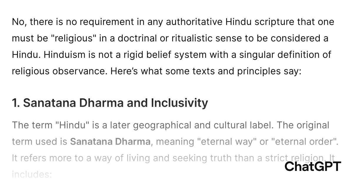 VedicCatalyst's tweet card. Hindu identity and belief