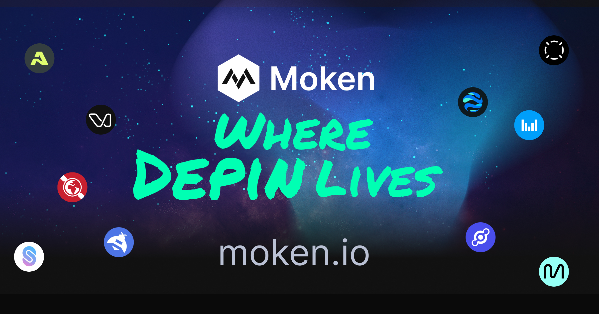MokenMarket's tweet card. Log into your account - join the largest DePIN community in the world. Learn, earn, and grow your DePIN fleet.