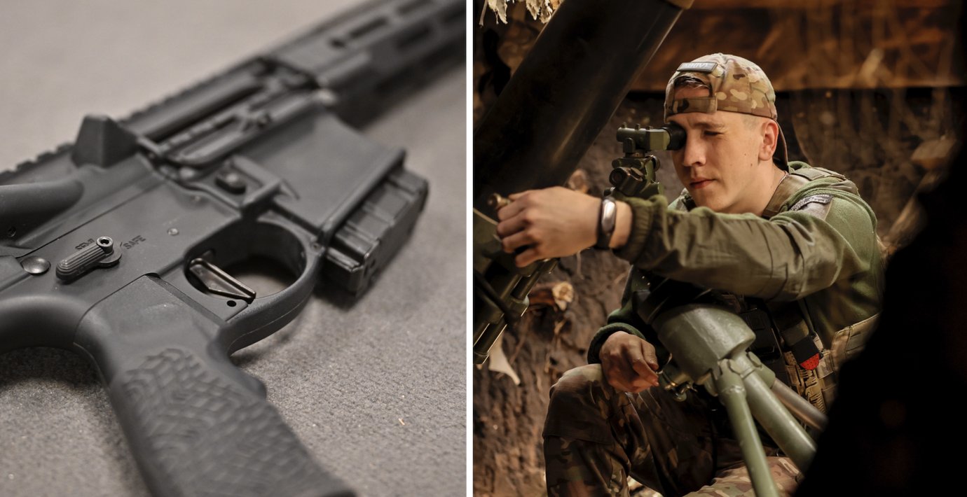 TheSwedishRhino's tweet card. De halvautomatiska vapen som den svenska regeringen bestämt sig för att skicka till Ukraina är inte några militära vapen. Det säger den tidigare överstelöjtnanten Jörgen Elfving till DN.