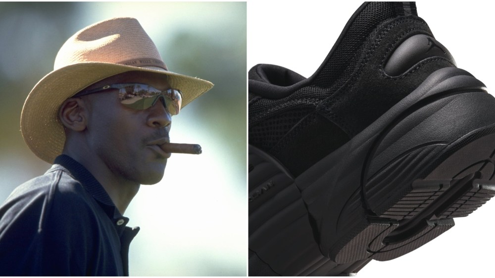 wwd's tweet card. Jordan Brand's new Trunner O/S sneaker is releasing in the line's popular all-black 'Black Cat' colorway during 2025. Find a full look at the shoe.