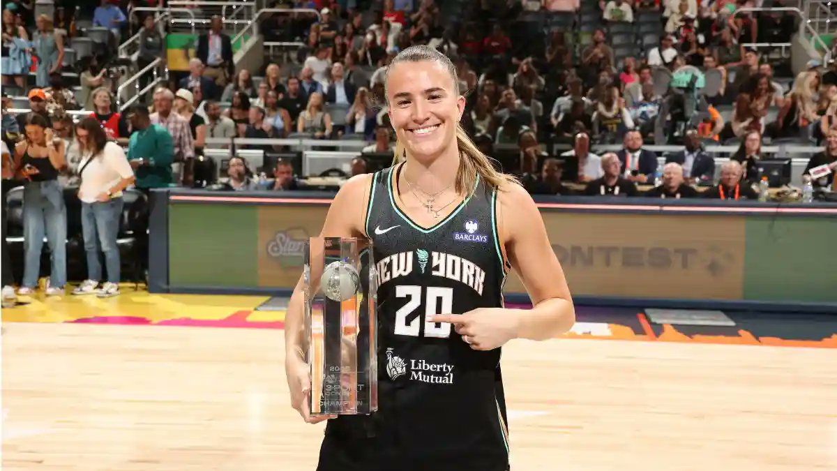 ballislifewbb_'s tweet card. 2025 WNBA All-Star: Sabrina Ionescu of the New York Liberty becomes the second player in WNBA history to win multiple 3-Point Contest titles.