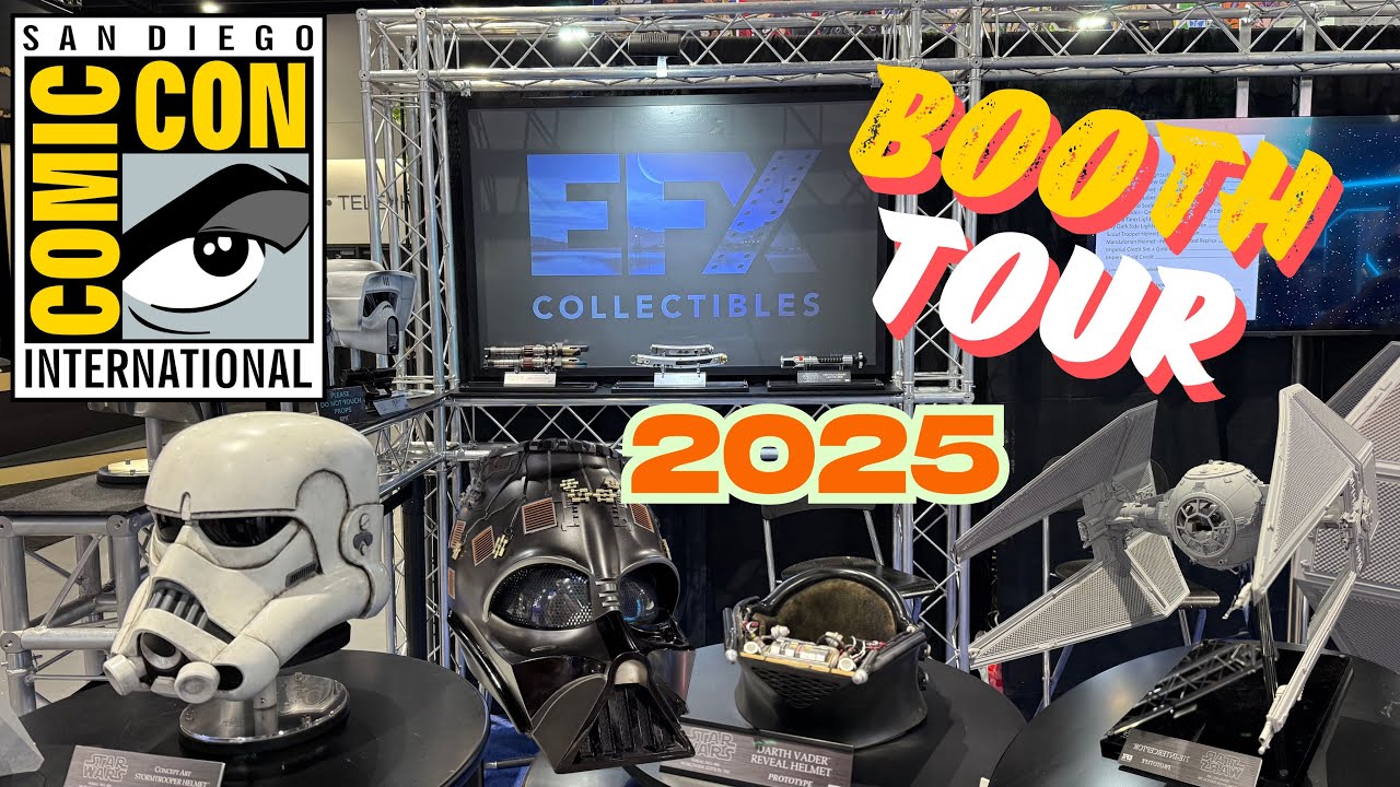 FanthaTracks's tweet card. Check out the EFX booth at San Diego Comic Con 2025.