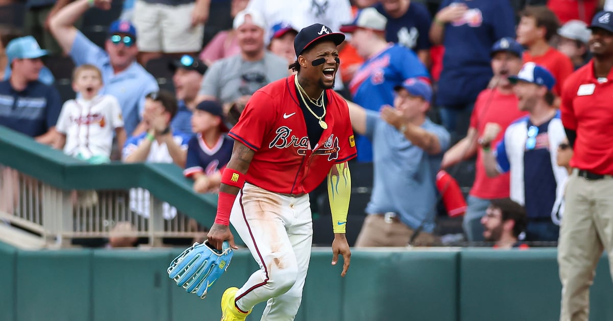 ajcRodBeard's tweet card. Comparing Acuña’s throw with the late Clemente is high praise, but it is a worthy one for the Braves’ right fielder.