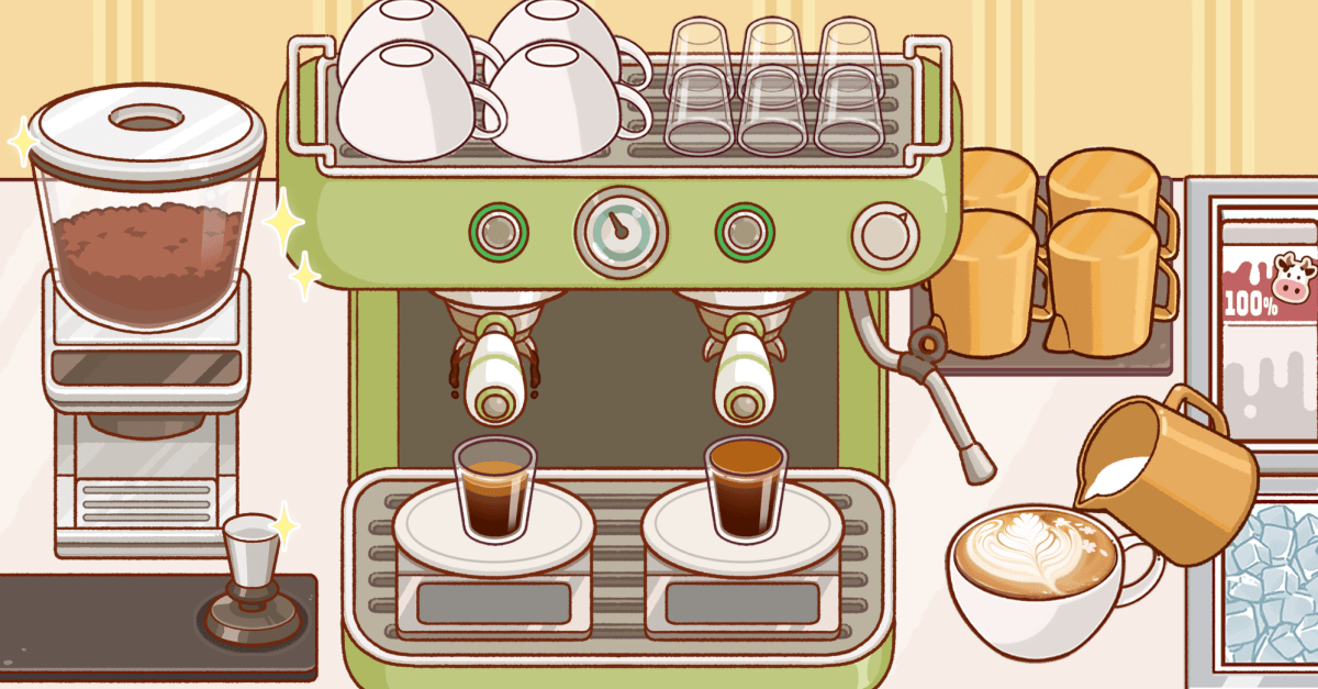 Shobeir's tweet card. Brew espresso, steam milk, and make lattes, all from the comfort of your phone