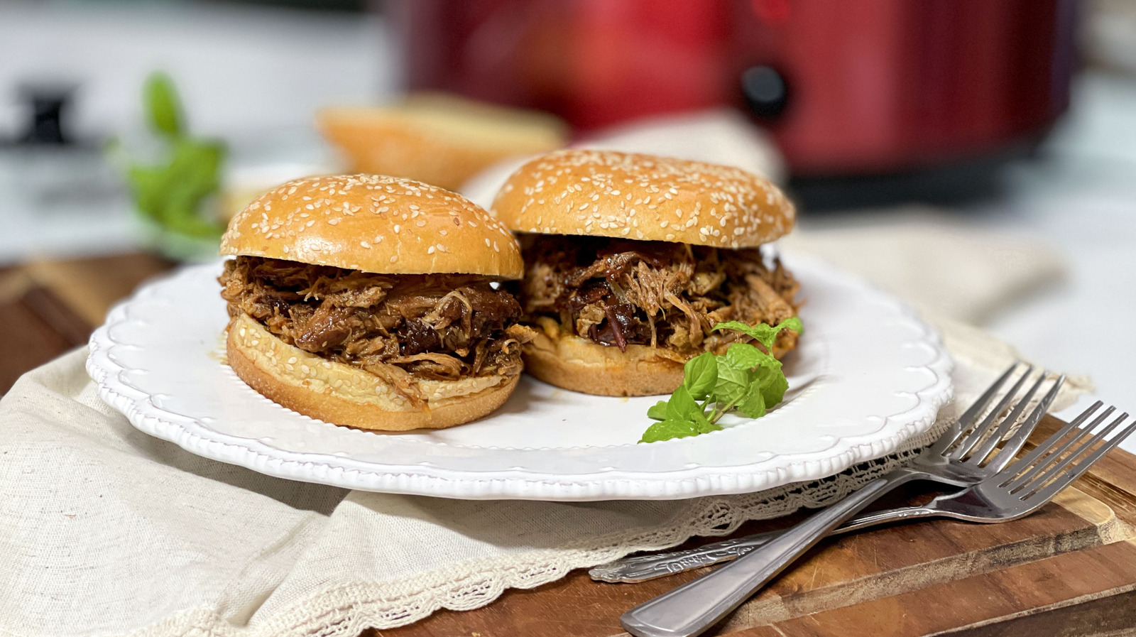 MashedHQ's tweet card. This slow cooker recipe transforms pork butt into the ultimate sandwich filler. Canned cranberry sauce and chipotles add a mix of sweetness, tartness, and heat.
