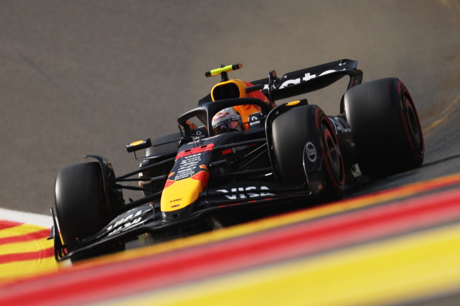 M9MachineWorks's tweet card. F1第13戦ベルギーGPの公式予選が終了した。天候は晴れ、気温22度、路面温度36度と、予選3セッションを通じて安定したドライコンディションで進行した。