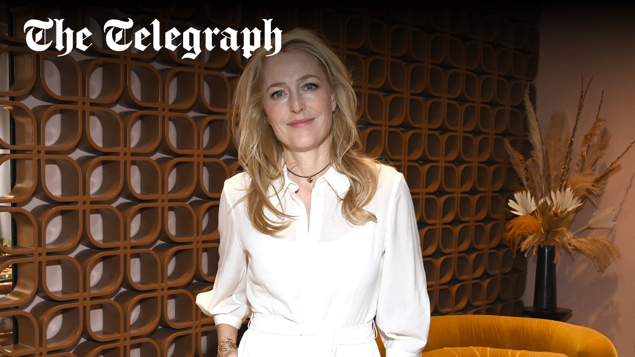 XFilesNews's tweet card. The actress on family, fame, the enduring power of the ‘Scully effect’ and being deluged with extraterrestrial goop on set