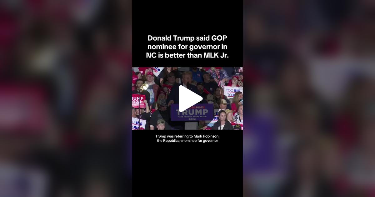 SuaveRC18's tweet card. 8714 likes, 1696 comments. “Trump praised Mark Robinson as better than Martin Luther King, Jr.”
