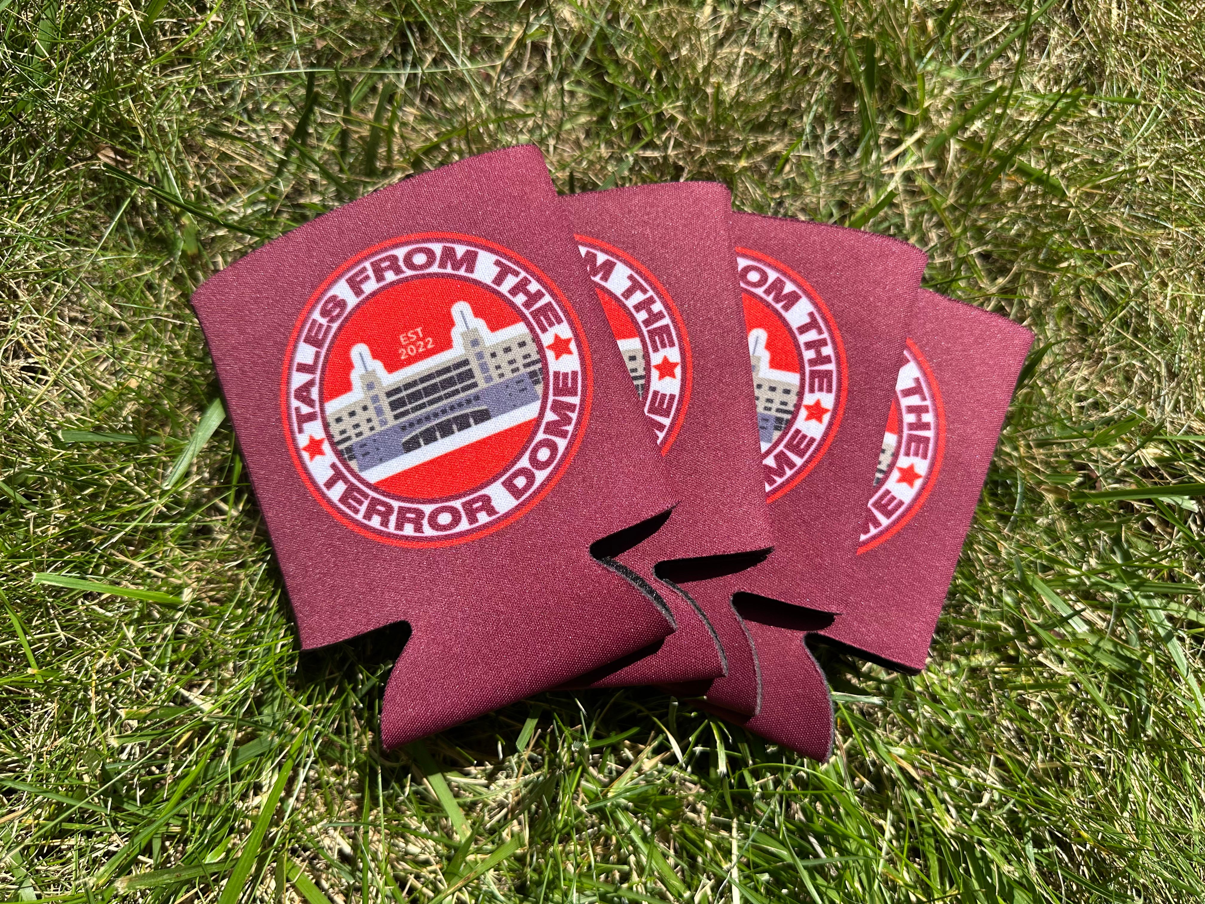 Visionary_SZN's tweet card. Keep your cans cool this season!  Double-sided Tales From The Terrordome Koozie Please email us at theswvashop@gmail.com if you have any questions!