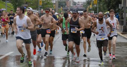qctimes's tweet card. There were many more runners than spectators at this year's Quad-City Times Bix 7 due to the rain, but still some hearty folks braved the weather to watch the runners.