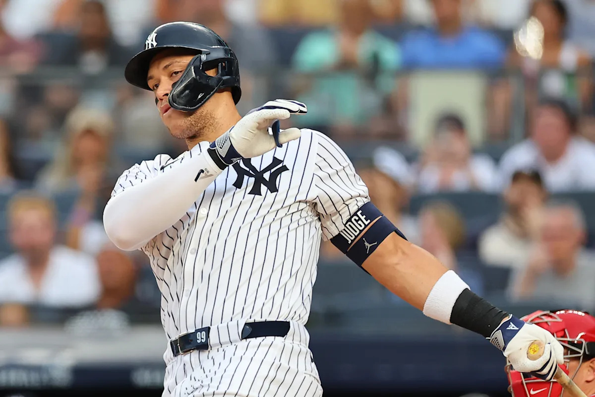 fulredy's tweet card. Judge missed Saturday's game against the Phillies with what manager Aaron Boone called 'an elbow issue'
