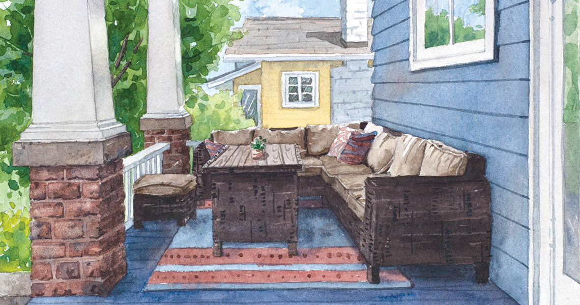 ourstatemag's tweet card. A front porch is an invitation: to stop and chat awhile, to relax and enjoy the evening air, to learn about life and watch as the world goes by.