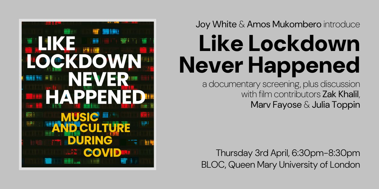 UoB_SASS's tweet card. Like Lockdown Never Happened - Documentary Screening