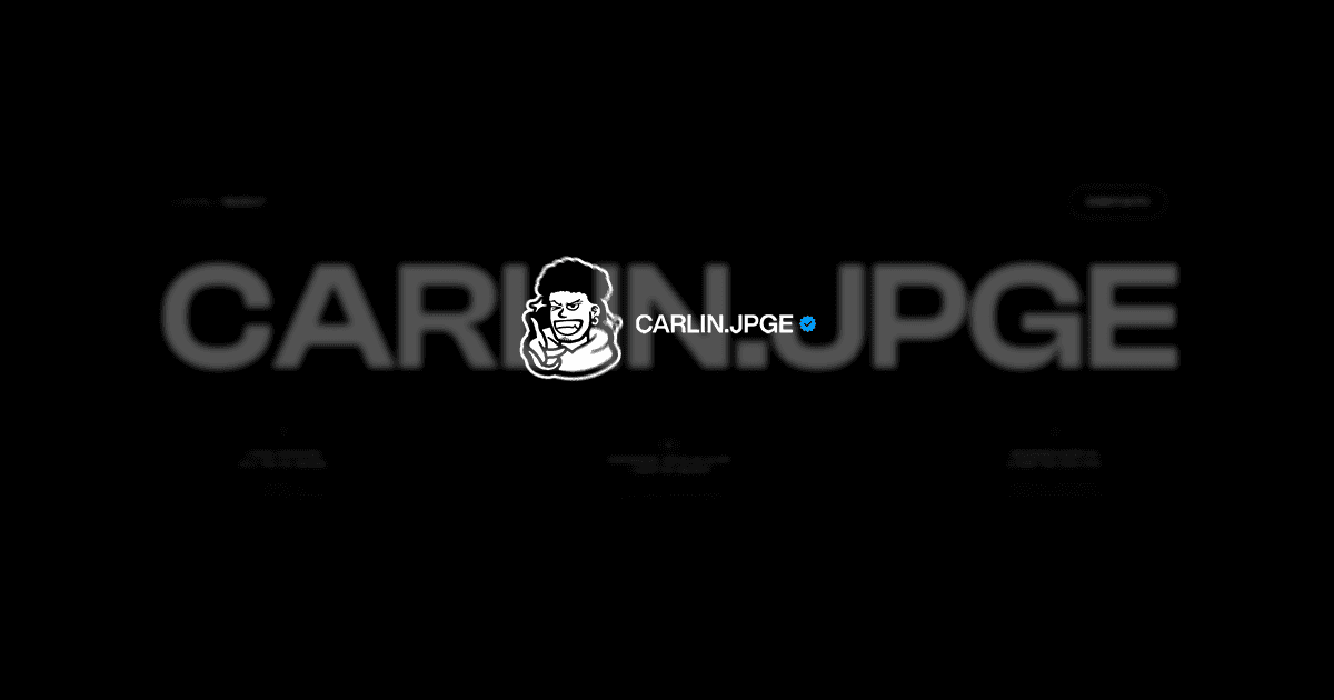 carlinjpge's tweet card. Um portfolio conceitual, que reune os trabalhos e características mais relevante do designer Carlos Barreto.