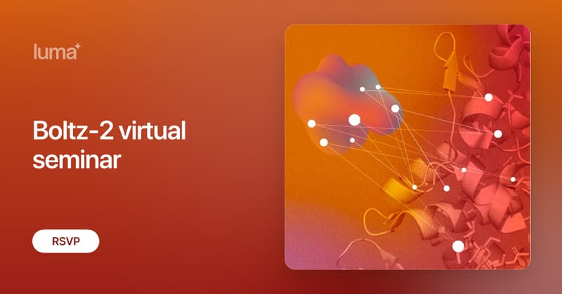 AIHealthMIT's tweet card. Join us for on online seminar where we will share the details of our new model Boltz-2 and discuss the future of biomolecular modeling 🧬 The Zoom link will…