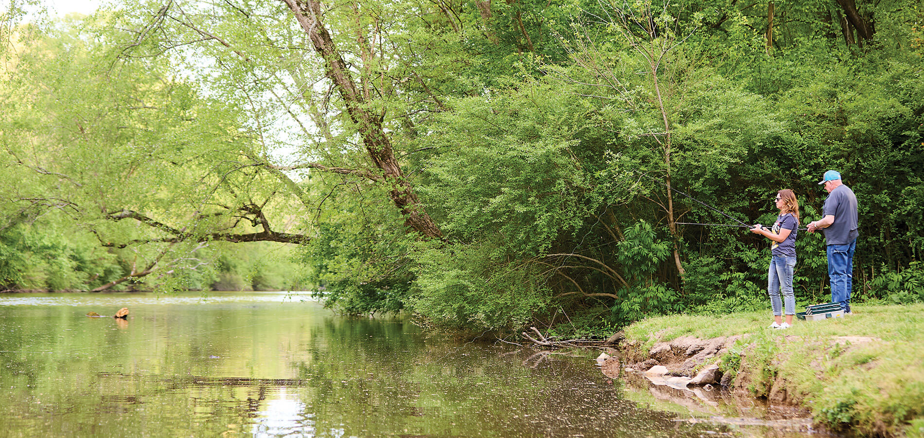 ourstatemag's tweet card. Through a child’s eyes, the Little River’s shady banks upon which one writer grew up fishing transformed into a playground where her imagination ran wild.