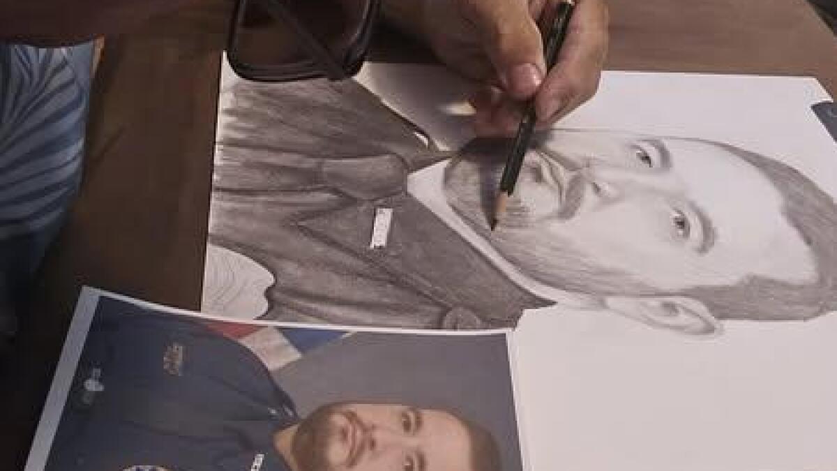 WEWS's tweet card. In honor of fallen Lorain Police Officer Phillip Wagner, local artist Ron Moore Jr. is paying tribute with a heartfelt portrait, honoring his legacy and sacrifice.
