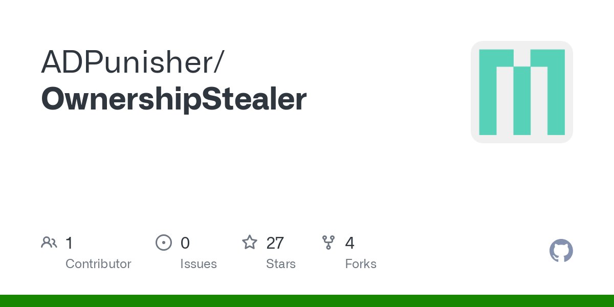 Bl4ckShad3's tweet card. Contribute to ADPunisher/OwnershipStealer development by creating an account on GitHub.