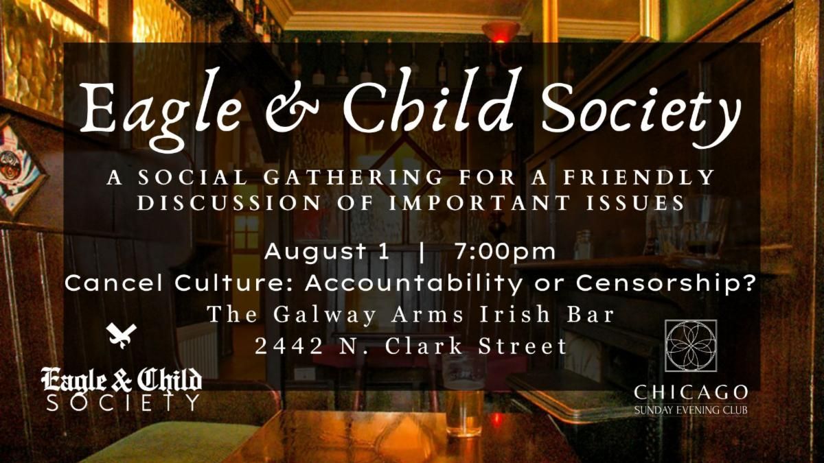 CSLIChicago's tweet card. The Eagle & Child Society gathers regularly to share ideas and discuss biblical views on relevant themes in our society today faced by followers of Jesus Christ.