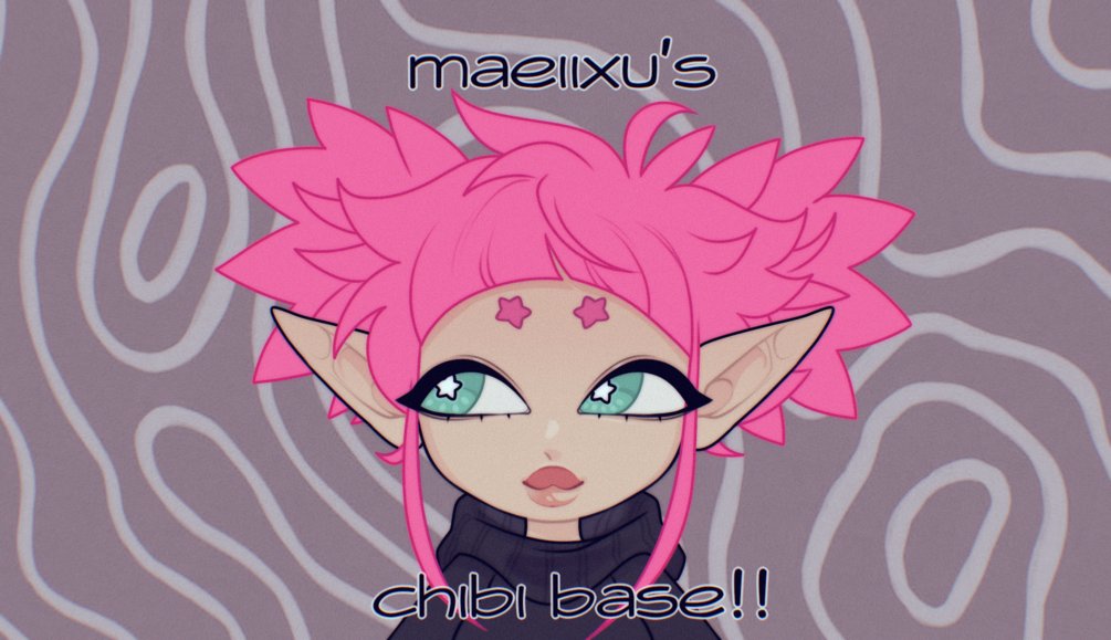 maeiixu's tweet card. Compatible with most drawing software!An updated, symmetrical full body base to use for character design, adoptables, and more!This base includes:☆ 7 different eye styles!☆ 16 hairstyles!☆ 7 ears!☆...