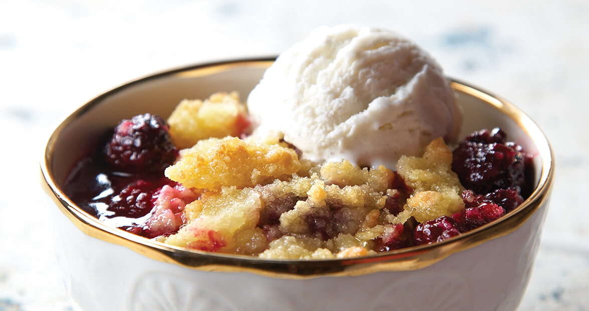 ourstatemag's tweet card. Combine juicy blackberries and a tender crust for a perfect end to supper.