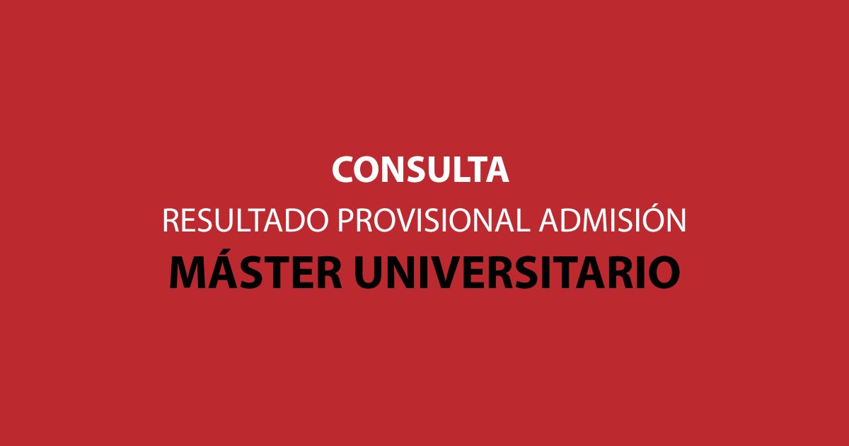 madesod_umh's tweet card. Finalizado el primer plazo de preinscripción de másteres universitarios para el curso 2025/2026, se hacen públicos los resultados provisionales que se pueden consultar de forma personalizada en la...