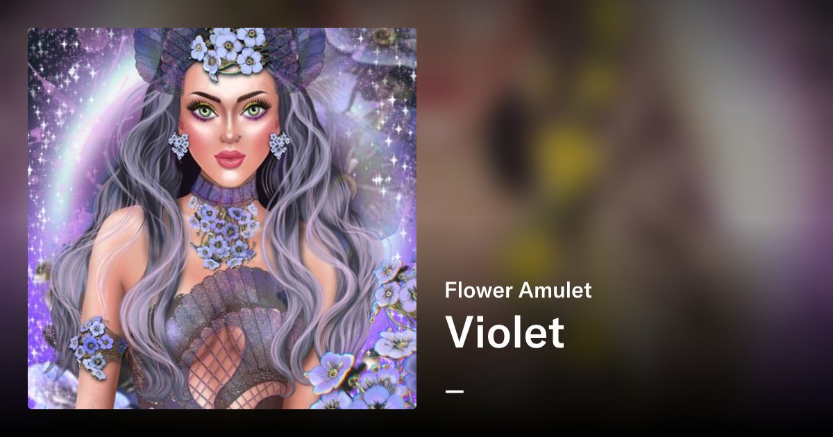 SparrowElen_art's tweet card. Collection of girls with beautiful flower amulets