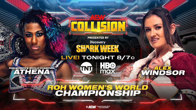 dosdossolodos's tweet card. Llega un nuevo AEW Collision en donde Athena defiende su Campeonato Mundial Femenino de ROH ante Alex Windsor. Además, Dustin Rhodes tiene su primera defensa del TNT y mucho más. Los resultados: En...