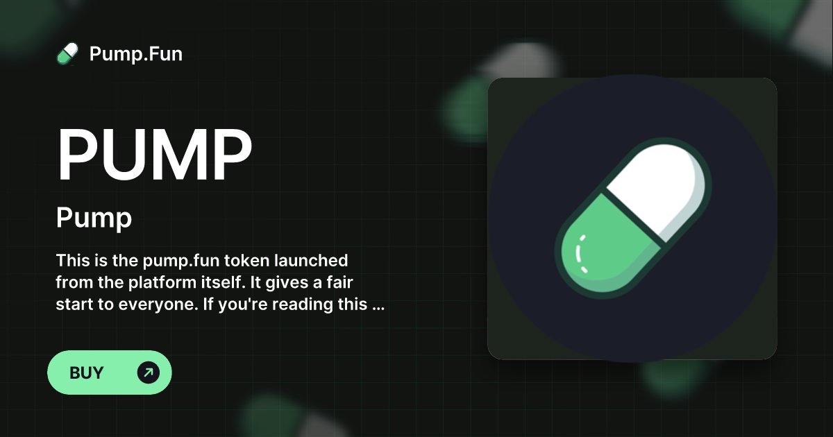 R72948's tweet card. This is the pump.fun token launched from the platform itself. It gives a fair start to everyone. If you're reading this you are early.