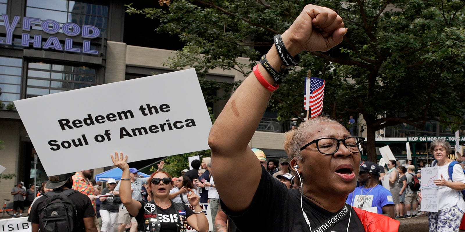 liamsadams's tweet card. The annual Rep. John Lewis Way march in Nashville drew hundreds as nationwide protests echoed the late civil rights icon's message of "good trouble."