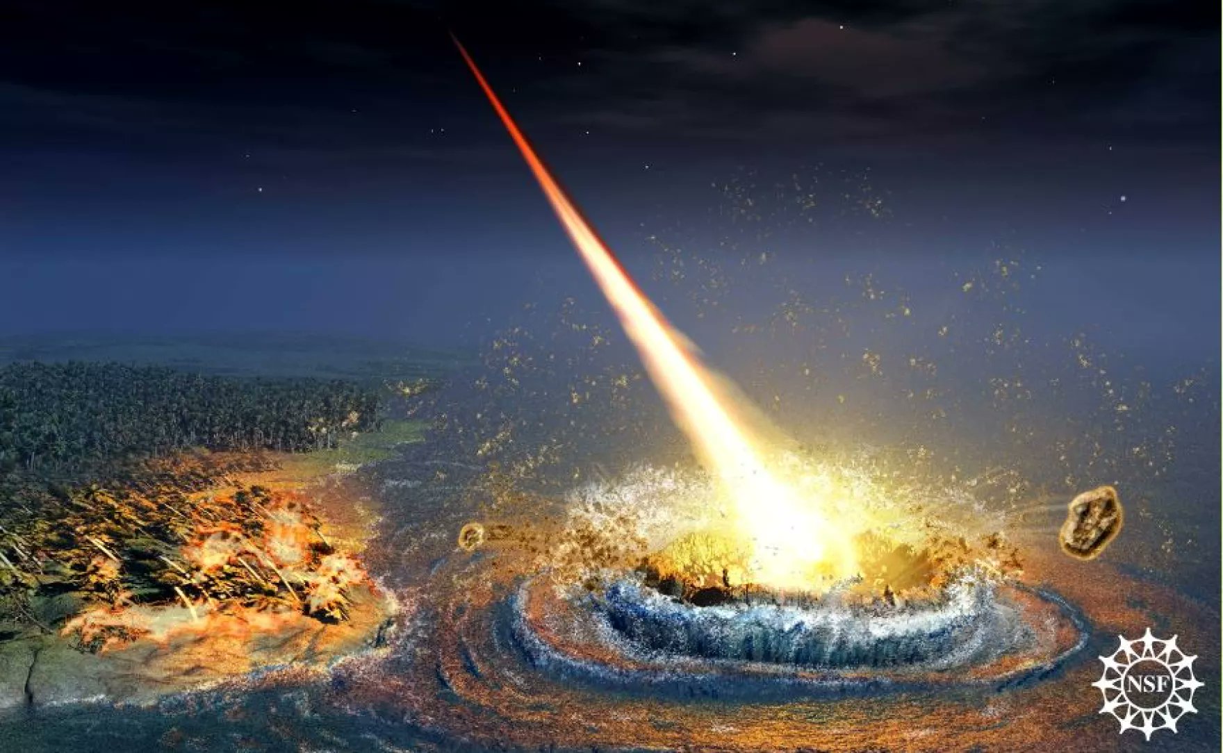 ODUSCI's tweet card. The research in North Carolina documents downstream remnants of the 35-million-year-old tsunami that followed the extraterrestrial impact.