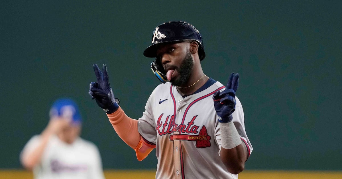 AJCsports's tweet card. Marcus Semien hit an RBI single in the 10th inning and the Texas Rangers beat the Atlanta Braves 6-5 on Saturday night, seven innings after the second baseman took a 94.6 mph fastball to the helmet
