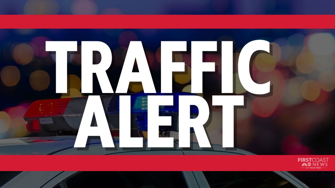 FCN2go's tweet card. Officials say all eastbound lanes of Beach Boulevard are shut down Saturday night.