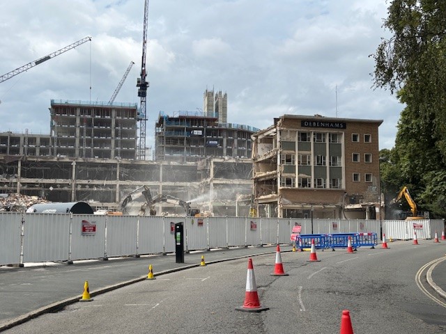 dailyecho's tweet card. A new photo has shown the extent of demolition work at the site of a former Debenhams store in Southampton