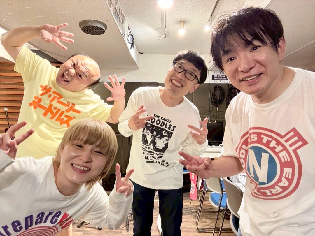 HAGEYUME1's tweet card. THE EARLY NOODLES通信vol.182🍜THE EARLY NOODLES通信🍜今週のアリヌーは、一昨日にアリヌー練習配信をやったぜぃー🎤🎸🎷🥁…
