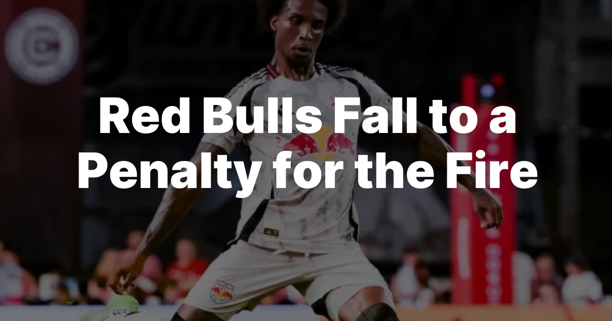DFeuerstein's tweet card. New York Red Bulls fall on the road again as they lose to the Chicago Fire by a final of a goal to nil from a Hugo Cuypers Penalty.