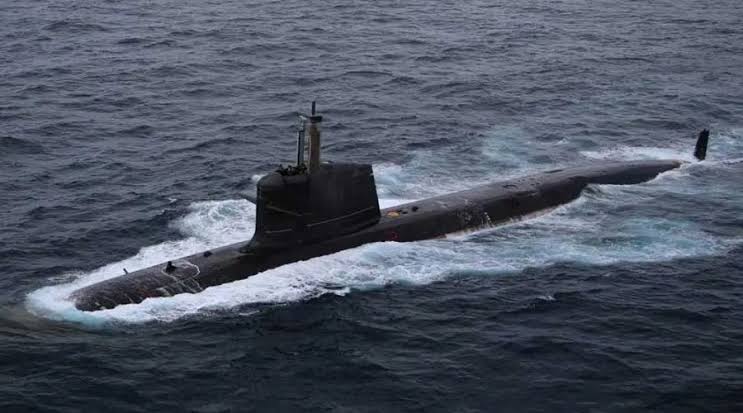 ShiroBarks's tweet card. About 50 kilometers south of Visakhapatnam, near the coastal village of Rambilli in Andhra Pradesh, something significant is taking shape. This is INS Varsha,