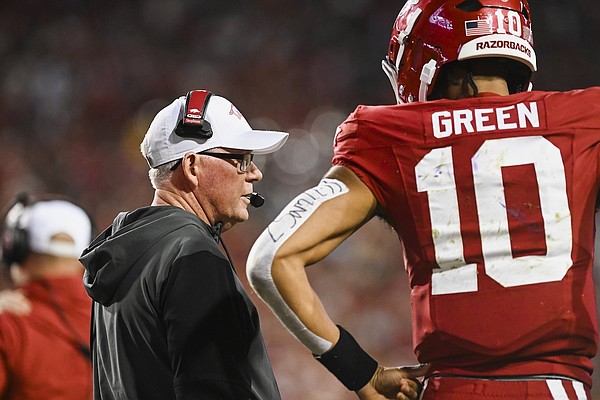 AMFKristensen's tweet card. Petrino said Green was "one of the best quarterbacks in the country” Thursday as the pair prepares for their second and final season working together.