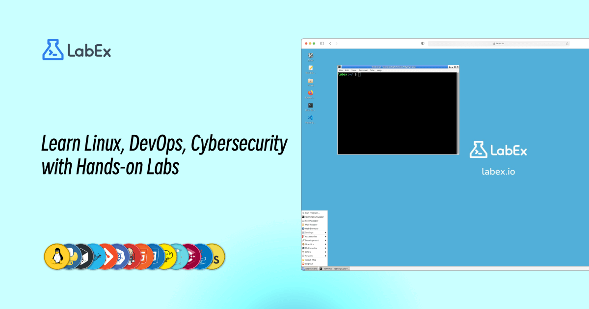 sheastech's tweet card. LabEx offers free hands-on labs for Linux, DevOps, Cybersecurity, Programming, and Data Science. Master practical skills through real-world projects and interactive courses. Start learning today!