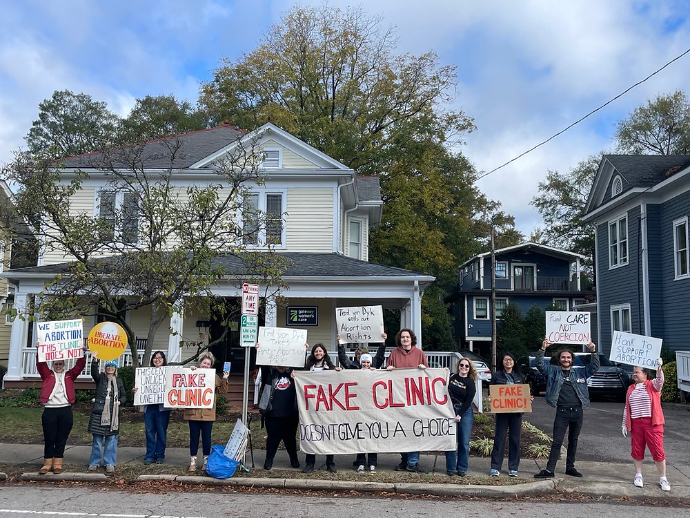 DurhamDispatch's tweet card. The Gateway Women's Care on Hillsborough Street was not a licensed medical facility, and has been criticized for pseudoscientific “abortion pill reversal” procedures.