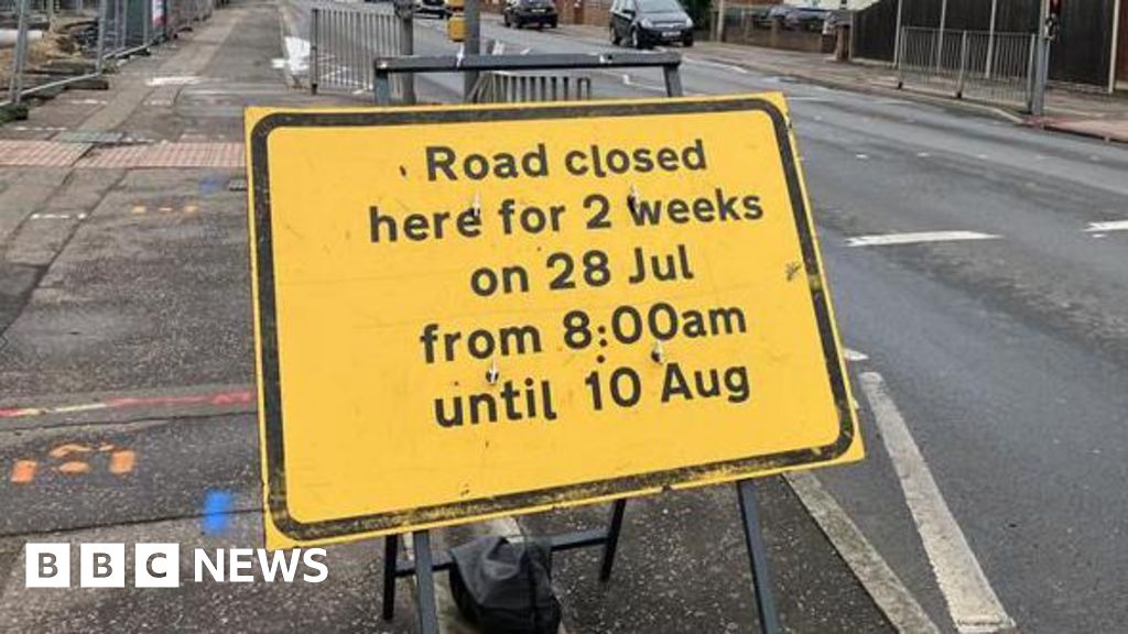 BBCLookEast's tweet card. Mousehold Lane will be closed from Monday at 08:00 BST to 18:00 for at least two weeks.