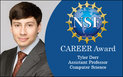 TylersNetwork's tweet card. Tyler Derr, assistant professor of computer science, has won a National Science Foundation CAREER Award to advance network analysis methods for data that inherently contain both positive and negative...
