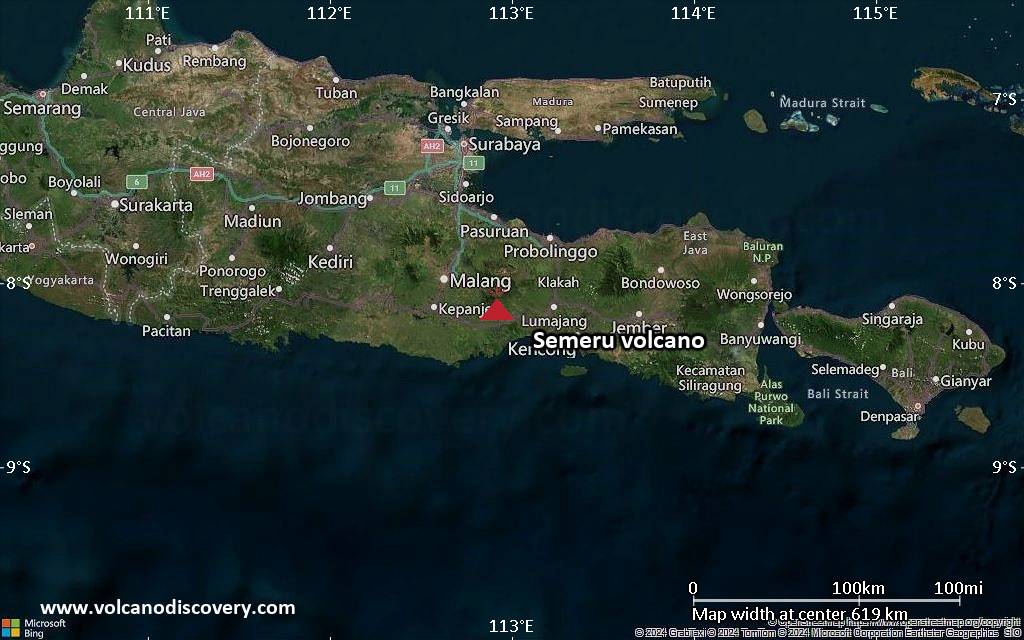 volcanodiscover's tweet card. Latest news and updates about the volcanic activity of mt Semeru volcano, East-Java (Indonesia)