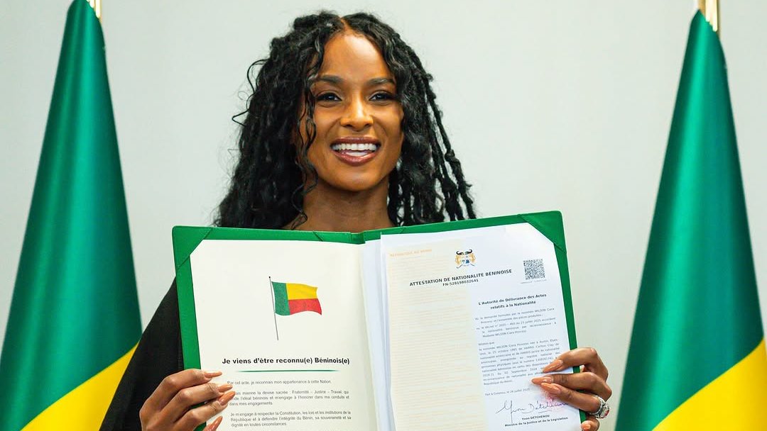 nydjlive's tweet card. American singer, songwriter, dancer and actress Ciara Princess Wilson has been granted Beninese citizenship after tracing her ancestry to the West African country.