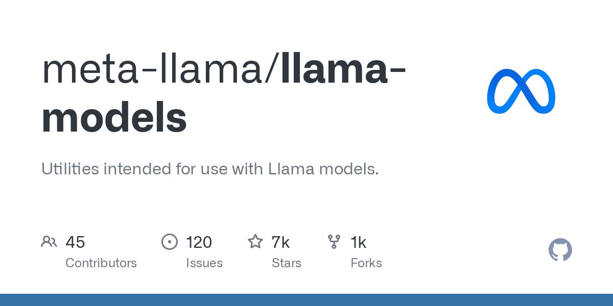 _Rohit_Patel_'s tweet card. Utilities intended for use with Llama models. Contribute to meta-llama/llama-models development by creating an account on GitHub.