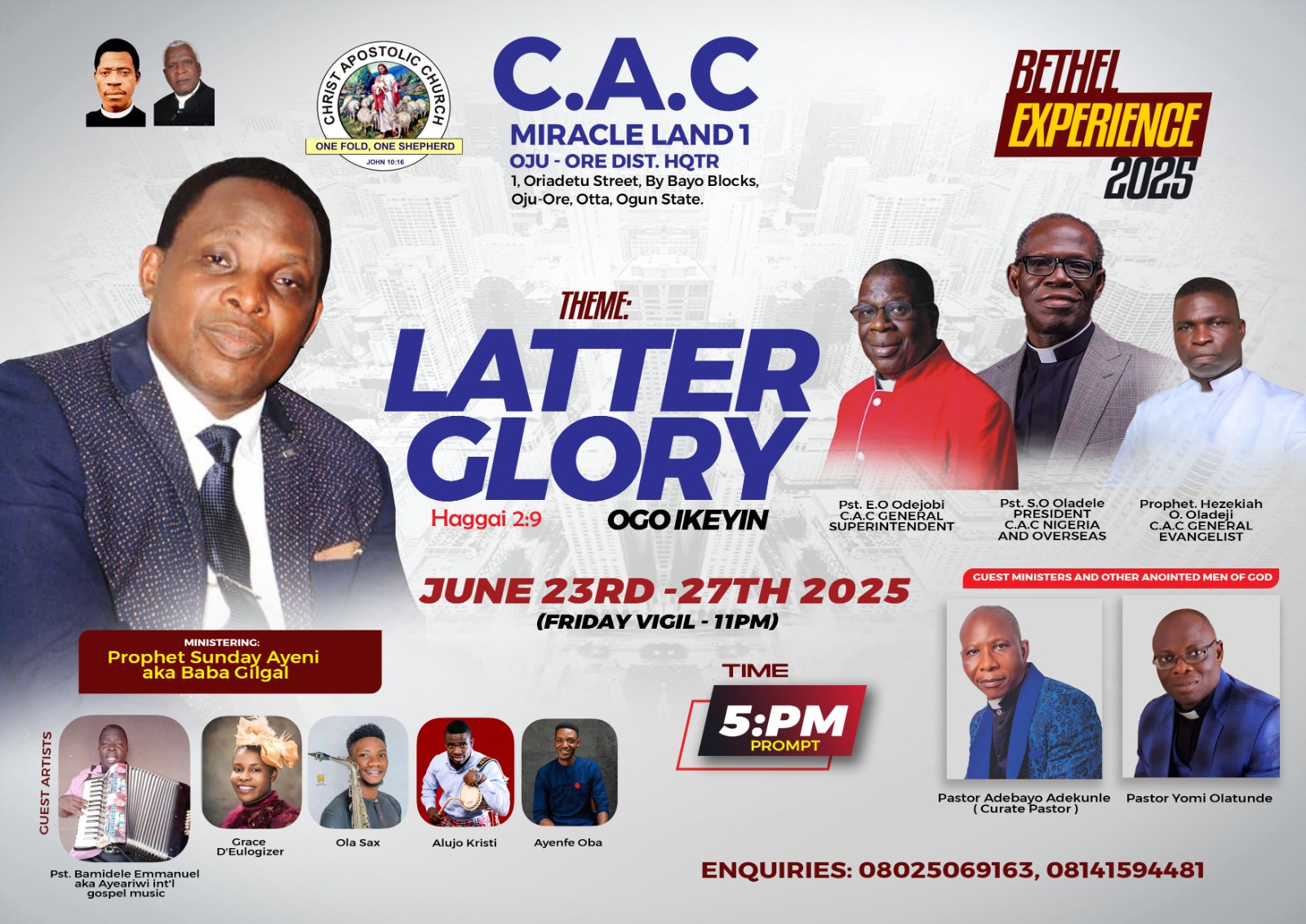 CACWORLDNEWS's tweet card.   By Boluwatife Oparinde  Christ Apostolic Church Miracle Land 1, Oju Ore District Headquarters, is set to hold Annual Bethel Experience 202...