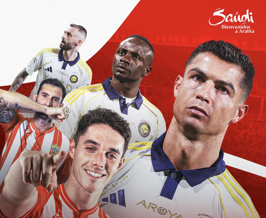 5maseldescuento's tweet card. El Al Nassr, el equipo de Cristiano Ronaldo que milita en la máxima categoría del fútbol saudí, volverá a jugar frente a la UD Almería en el estadio rojiblanco; en concreto el próximo domingo,